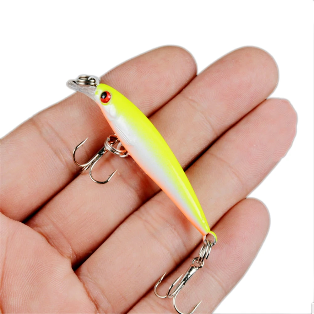 1pcs Mini Minnow Fishing Lure 3g 5cm Lifelike Hard Fake Baits Crankbait Wobblers Carp Peche Iscas Peaca Pike Tackle 8 Colors