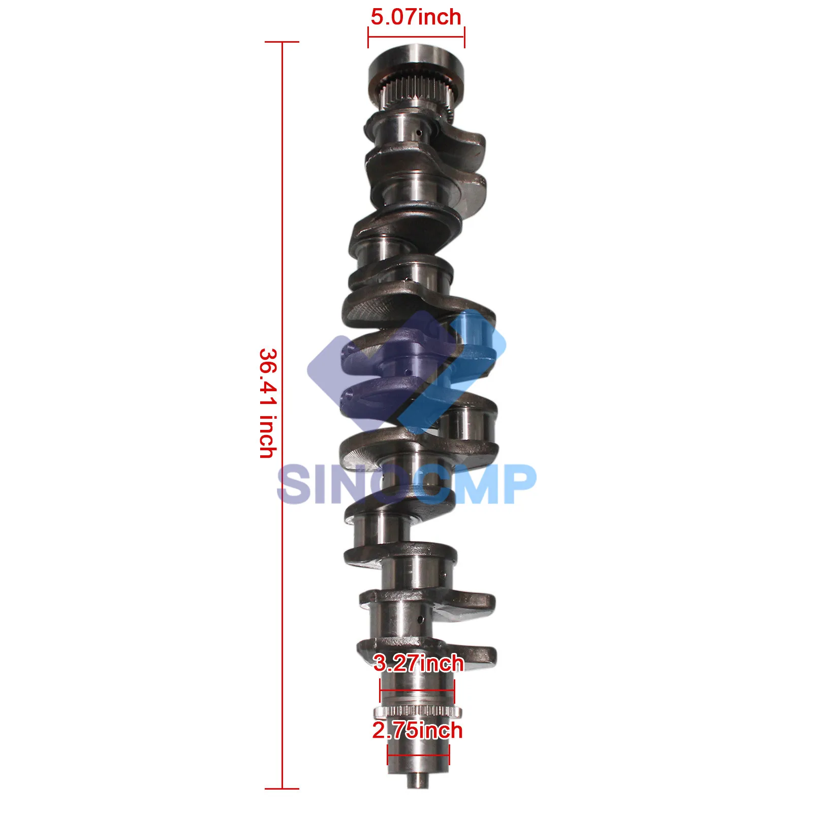 6D107 Engine Crankshaft For Komatsu Excavator