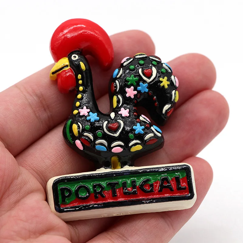 fridge magnets Portugtourist souvenir 3d refrigerator paste Portugal  model magnetic paste home decoration cartoon rooster