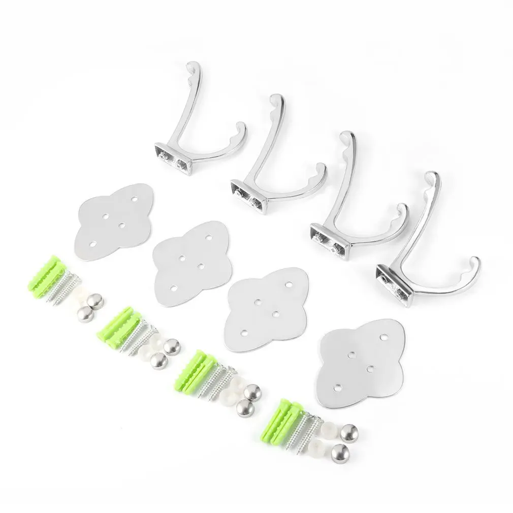 

J31 Chrome Stainless Steel Wall Hanger Hooks Coat Hat Clothes Holder Rack Hook Bathroom Bedroom Wall Mounted Rack For Household