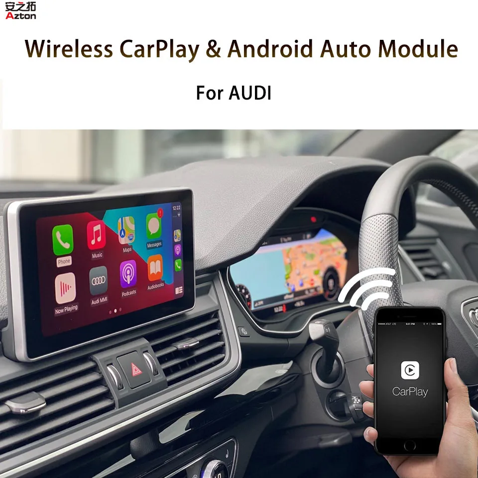 Siri-Ayuda de estacionamiento inverso para coche, Sistema de Integración de CarPlay para AUDI A3, A4, A5, A6, A7, A8, A1, Q3, Q5, Q7, b8, b9, C6, C7, Mirror Link