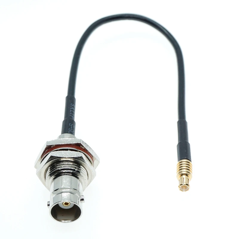 

MCX Male Plug to BNC Female Nut Bulkhead RG174 Coaxial Cable Pigtail Jumper