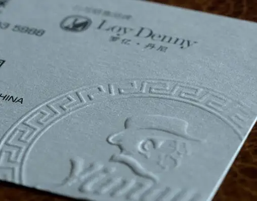 What is Embossed Printing by Card