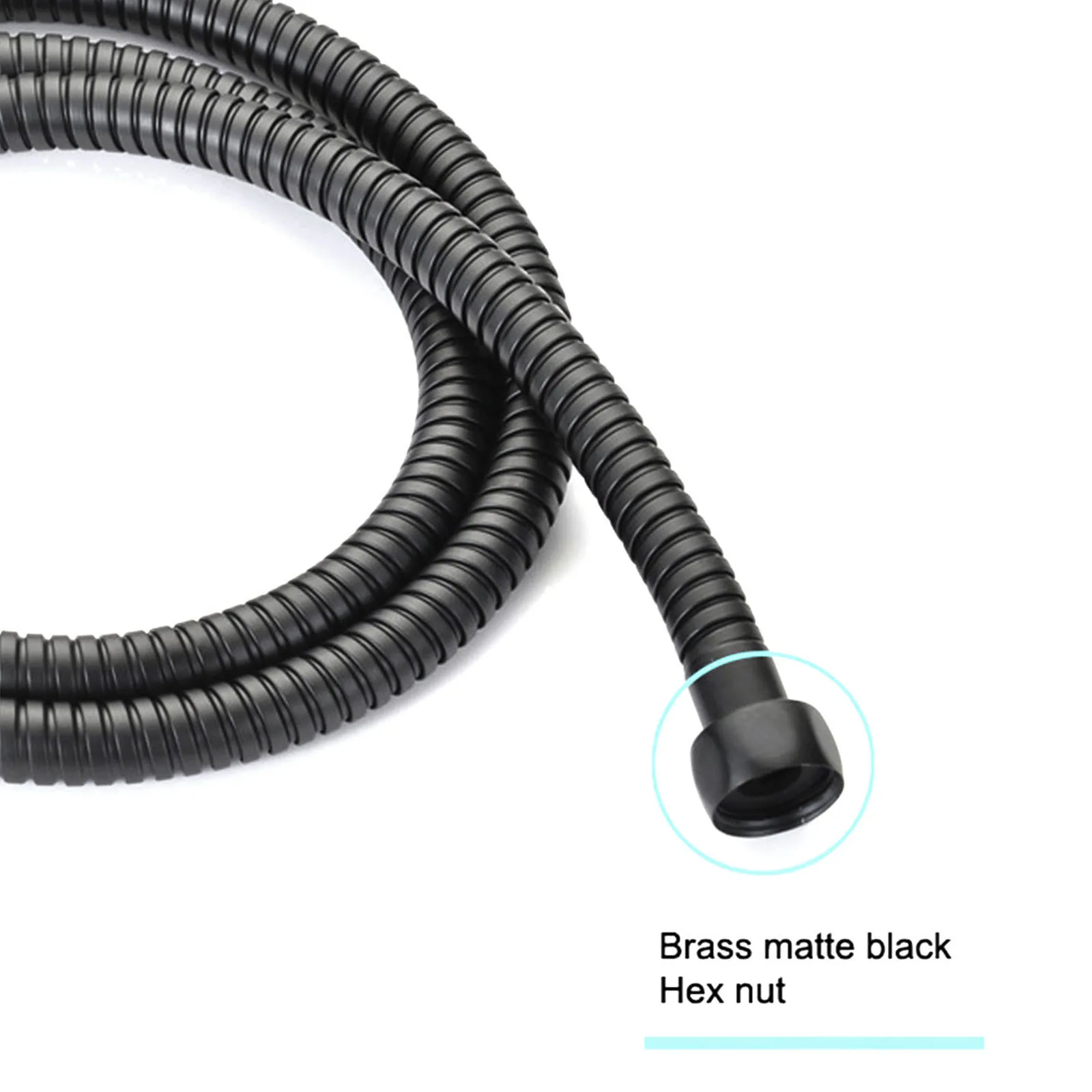 1x304 tubi doccia in acciaio inossidabile 1.5m tubi idraulici cromo G1/2 pollici bagno soffione doccia tubo nero spedizione gratuita
