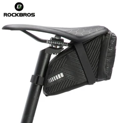 ROCKBROS 1.5L Large Capacity Bicycle Rear Saddle Bag Reflective MTB Road Bike Tail Bags Durable Storage bag Can Hang Taillight