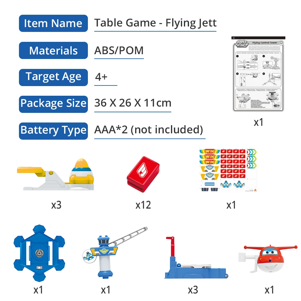 Super Wings Flying Control Tower gioco da tavolo Flying Jett Family Games giocattoli per bambini per 4 giocatori per regali di compleanno per bambini