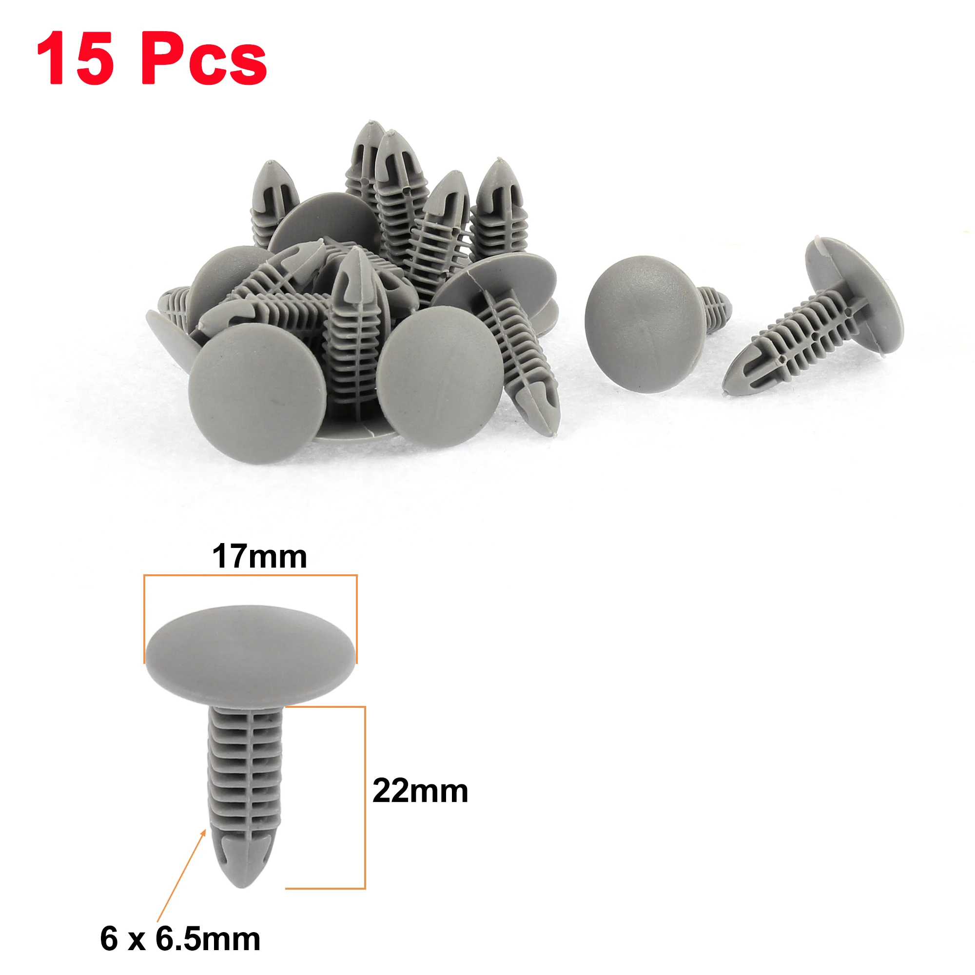 X Autohaux 6 x 6,7 mm 6 x 6,5 mm 6 x 6 mm Loch Kunststoffnieten Verschluss Türschnalle Verschluss Nietenbesatz Mattenclips 10/15/30/50 Stück