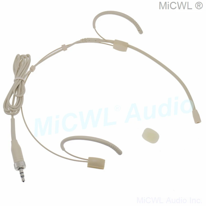 

MiCWL e35 Beige Headset Microphone for Sennheiser ew100 ew500 ew300 sk100 Wireless Omnidirectional Microphone 3.5mm Stereo Lock