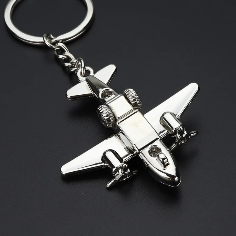 Creative Aviation Aircraft Keychain Car Metal Key Ring Male And Female Key Chain Business Small Gifts