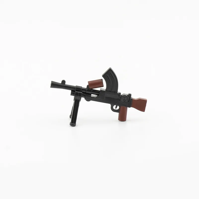 WW2 Soldiers Weapons Building Block Accessories Machine Gun Rifle Submachine Sniper Guns Two-color Printing Educational Gifts