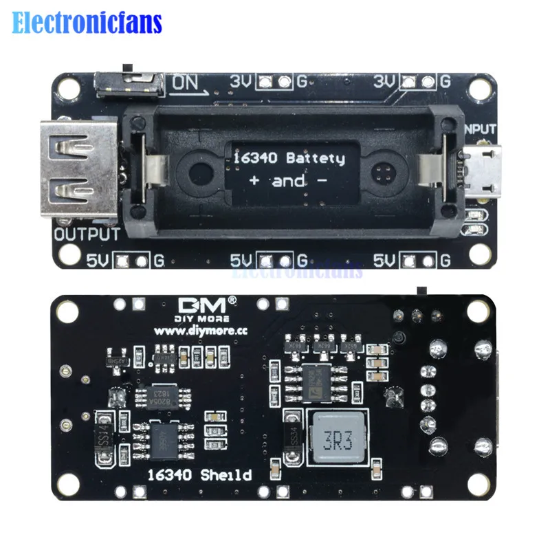 Dual 18650 Lithium-Batterie-Shield V8 Micro-USB-Powerbank-Modul 3V1A 5V 3A für Raspberry Pi Wifi ESP8266 ESP32 Ladevorrichtung – Detail 25