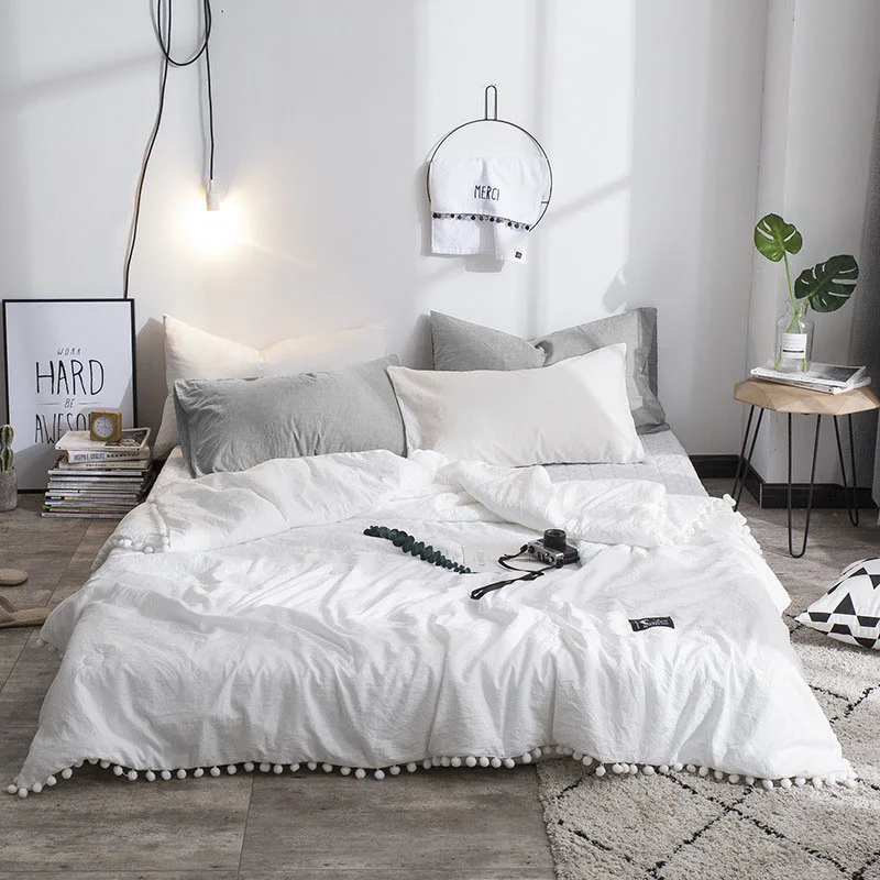 Japan Summer Quilt White Grey Blanket Double Queen King Patchwork Bedspread Air Condition Thin Duvet Bed Cover Coverlet