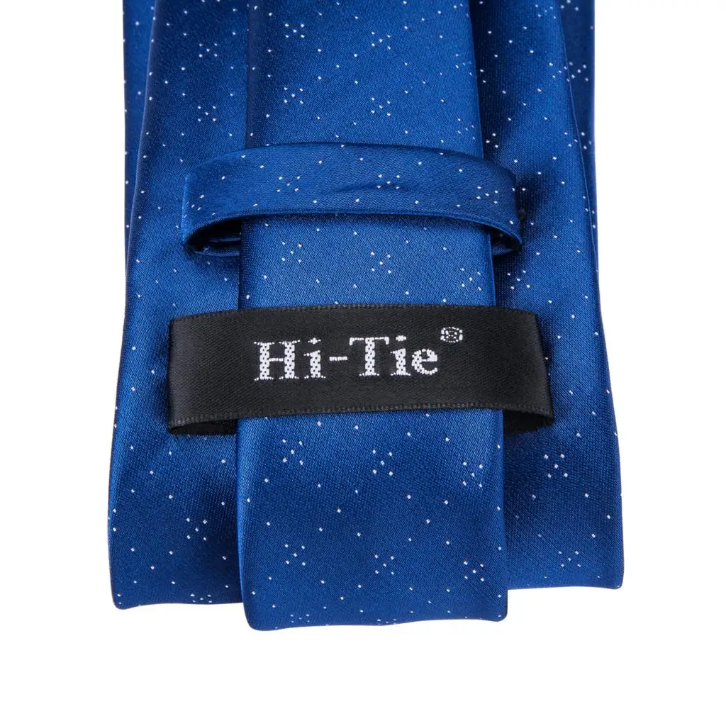 Cravate de mariage en soie Plaid bleu marine blanc pour hommes, boutons de manchette pratiques, ensemble de cravate Design à la mode, fête d'affaires, livraison directe