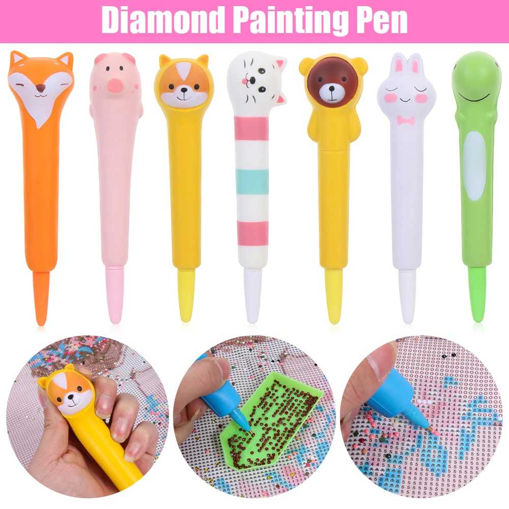 5D Stress Relief Toys Point Drill Pen Diamond Painting Pen Diamond Embroidery Painting Tool Cross Stitch Sewing Accessories