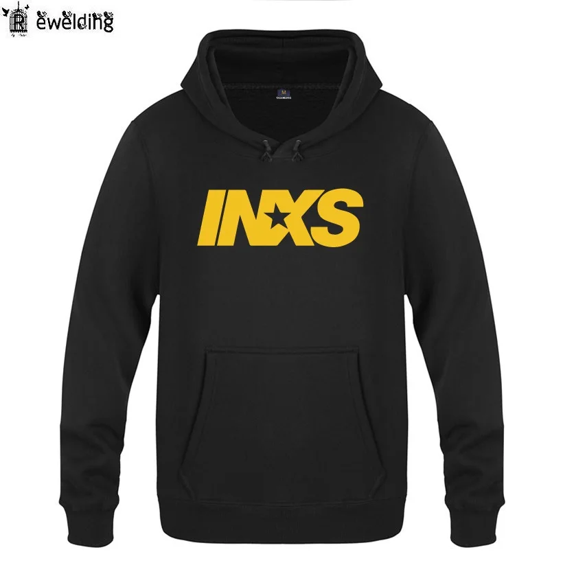 Mens Hoodies Music Rock INXS Printed Hoodie Men Fleece Long Sleeve Man's Sweatshirt Skate Hip Hop Pullover Tracksuit Moletom New