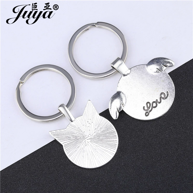 5pcs/lot 25mm Cabochon Blank Keychain Pendant Base 2 Styles Key Chain Keyring For Pendant DIY Jewelry Making Findings Wholesale