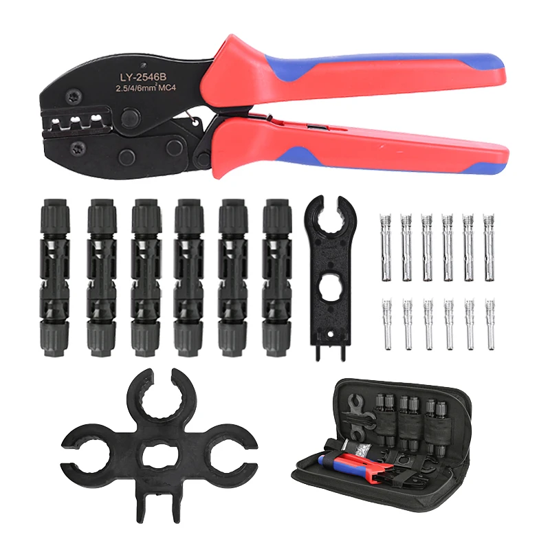 Crimping Pliers Hand Tool Set Kits Photovoltaic Cable Connector LY-2546B Crimping Terminal Pliers Electrician Crimper Tools