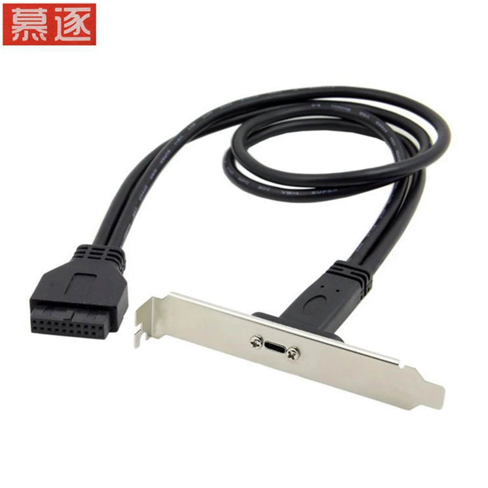 Rear Panel with USB 3.1 Type C Port, USB 3.0 USB3.0 20 Pin 20P female to USB-C USB3.1 type-c Female host PCI baffle Cable 5