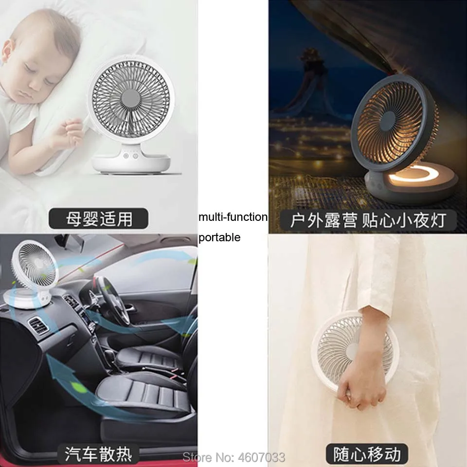 Ventilateur électrique à circulation d'air, repliable, portable, mural, USB, pour bureau, voiture, bureau, usage domestique