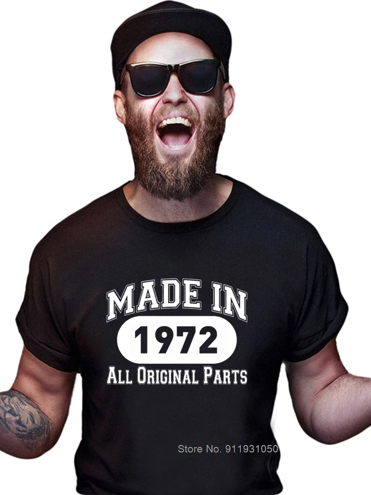 Meaningful Unique Retro Men's T Shirt 46 47 48 49 50 Years Old Anniversary Gift 1971 1972 1973 1974 1975 Birth Graphic T Shirt