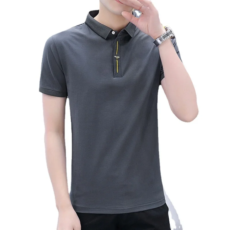 New Summer Designer Brand Polo Shirts For Men's Short Sleeve Solid Color Casual Embroidery On The Chest Tops Fashions Quality