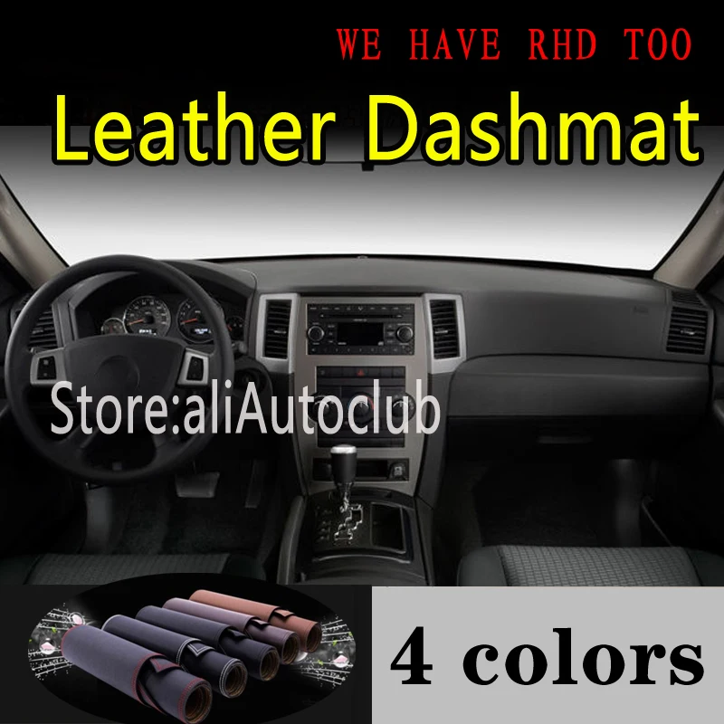 

Коврик для Jeep Grand Cherokee G3 2004, 2005, 2006, 2007, 2008, 2009, кожаный, для приборной панели, коврик от солнца, автомобильный Стайлинг