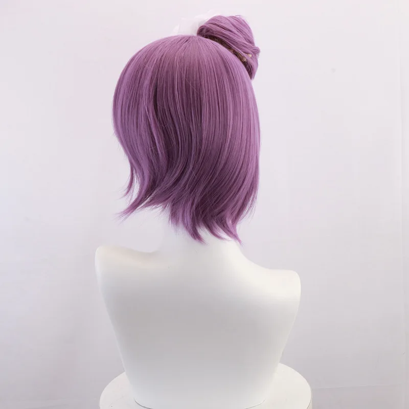 Perruque Ninja Konan Cos, perruque violette avec tête fleurie, perruque de déguisement Cosplay résistante à la chaleur, nouvelle collection 2020