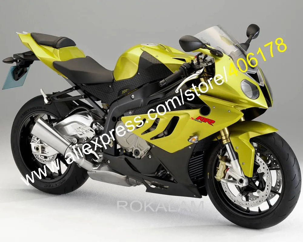 

For BMW S1000RR 2010-2014 S 1000RR 10 11 12 13 14 S1000 RR Golden Black Motorcycle Fairing Kit (Injection Molding)