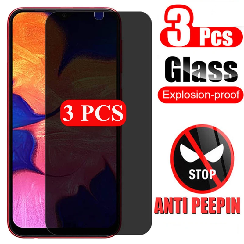 3pcs Anti Spy Tempered Glass For samsung Galaxy A10 A105F A105G Privacy Screen Protector A105M A105FN Anti Glare Protection film