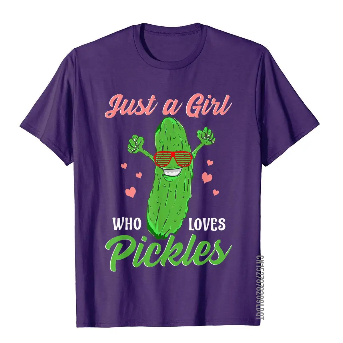 Just A Girl Who Loves Pickles Gift Pickle Food Costume Party T-Shirt Simple Style Cotton Man T Shirt Custom Funny T Shirt