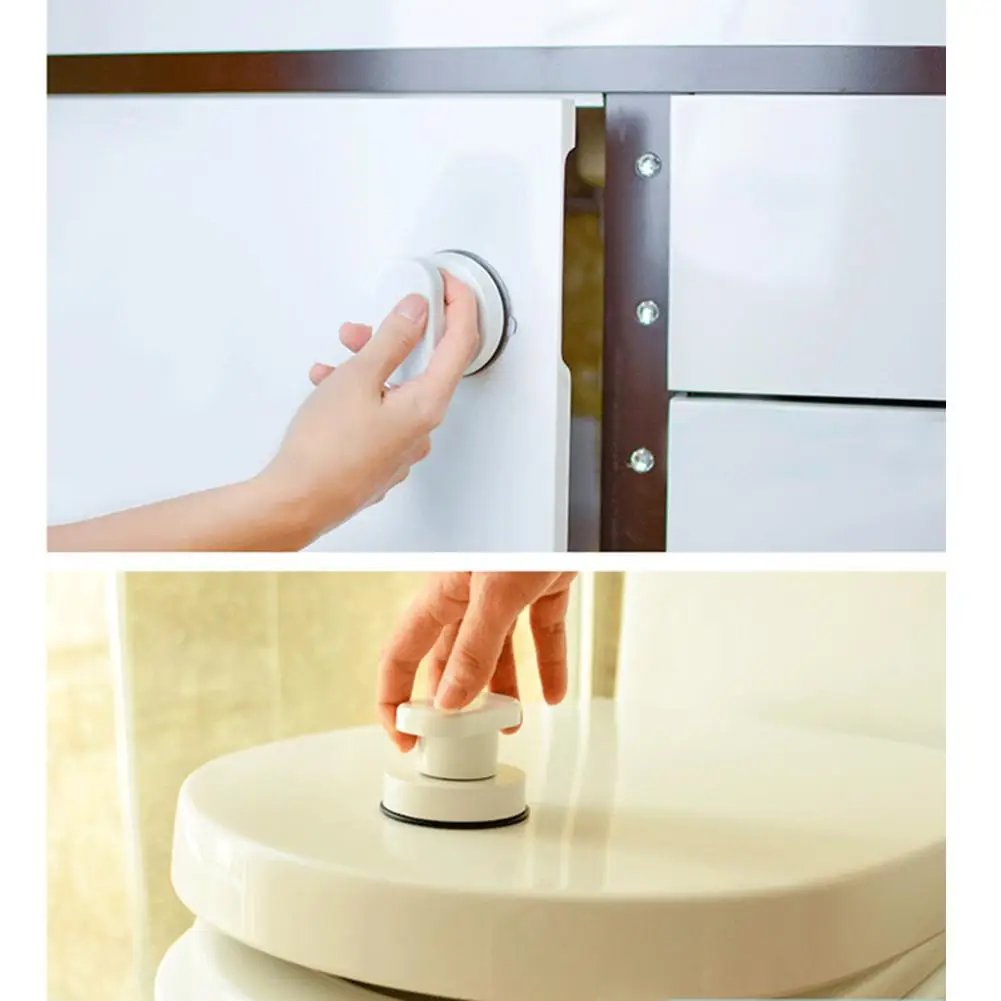 Super Suction Glass Door Handle Free Punching Sliding Door Drawer Cabinet Kitchen Suction Cup Handle Pull Knob Furniture