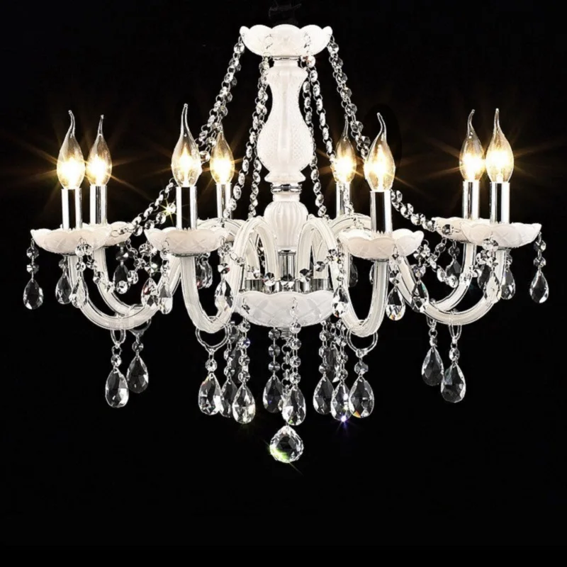 

Modern White Crystal Chandelier Lights Lamp Chandeliers For bedroom Living room Fixture Crystal Light Lustres de crista lighting