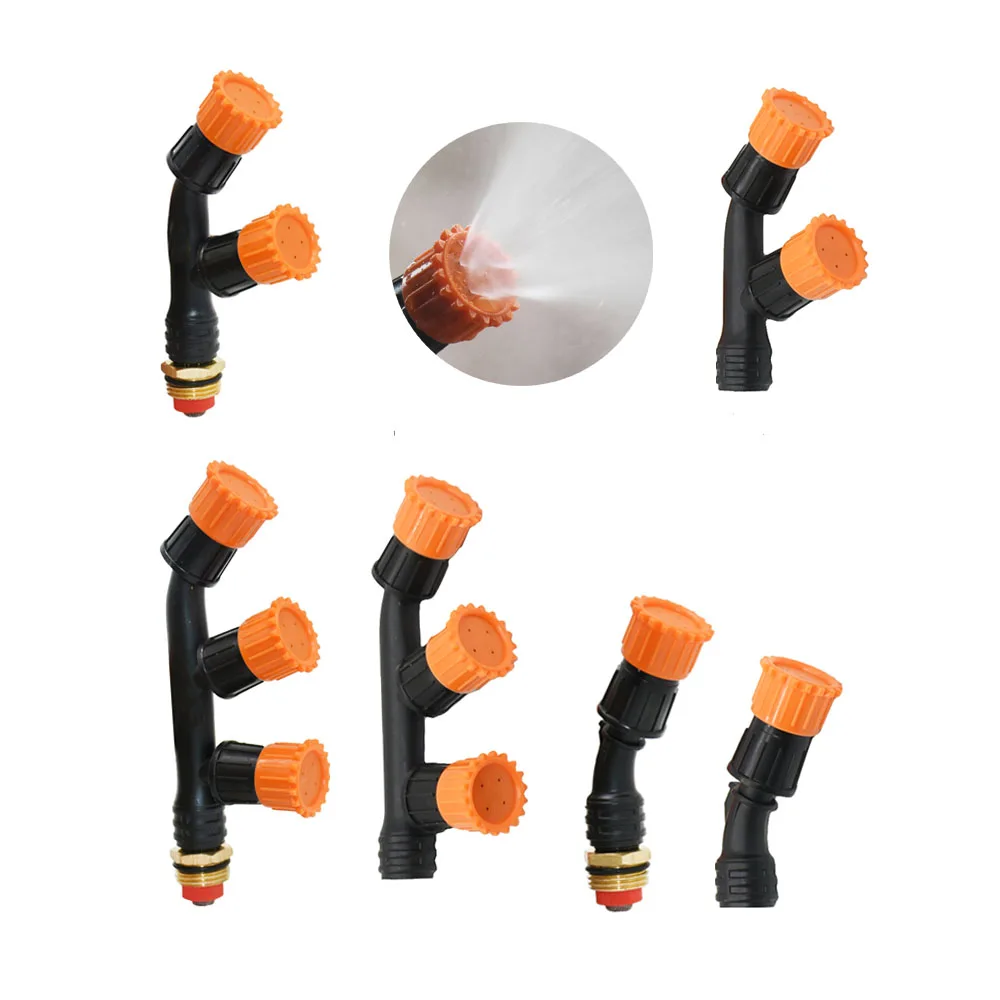 Farm Atomizing Sprayer Nozzle Single/Double/Three Nozzle Esticide Spraying Sprinkler With 1/4 1/2 Inch Thread