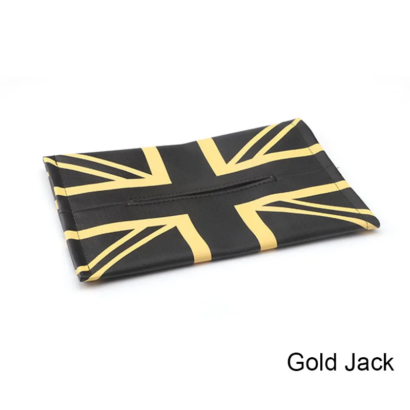 

Auto Interior Union Jack PU Leather Car Tissue Napkin Bag Package Armrest Box Storage for Min Mi Cooper JCW S All Series