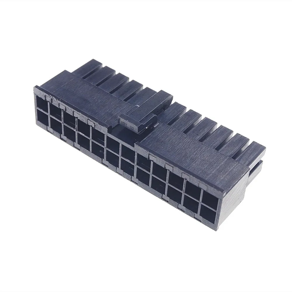 10Pcs 24 Position 2x12 Pin 4.20mm Male Housing Plug ATX CPU 24 Pin PCI-E GPU Power Connector Socket