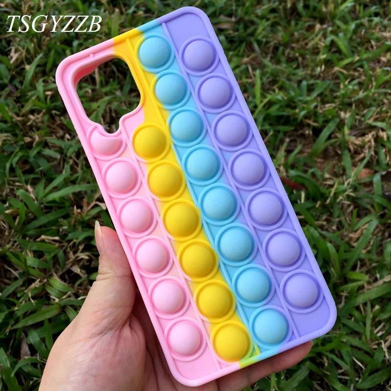 

For Samsung A12 M12 Case 6.5" Soft Silicone Phone Cover Coque Funda For Samsung Galaxy A12 A125F M12 M127F Cute 3D Rainbow Shell