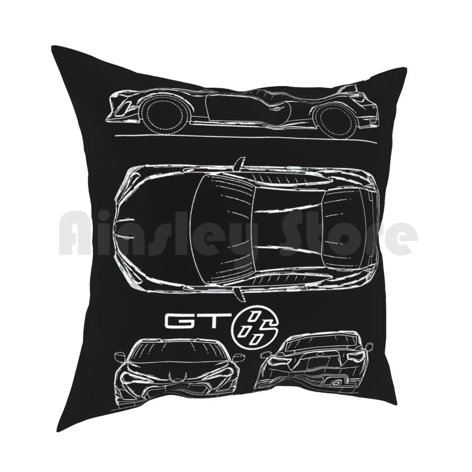 The Gt86 Blueprint Pillow Case Printed Home Soft Throw Pillow Gt86 86 Brz Car Cars Sports Car Transport Transportation