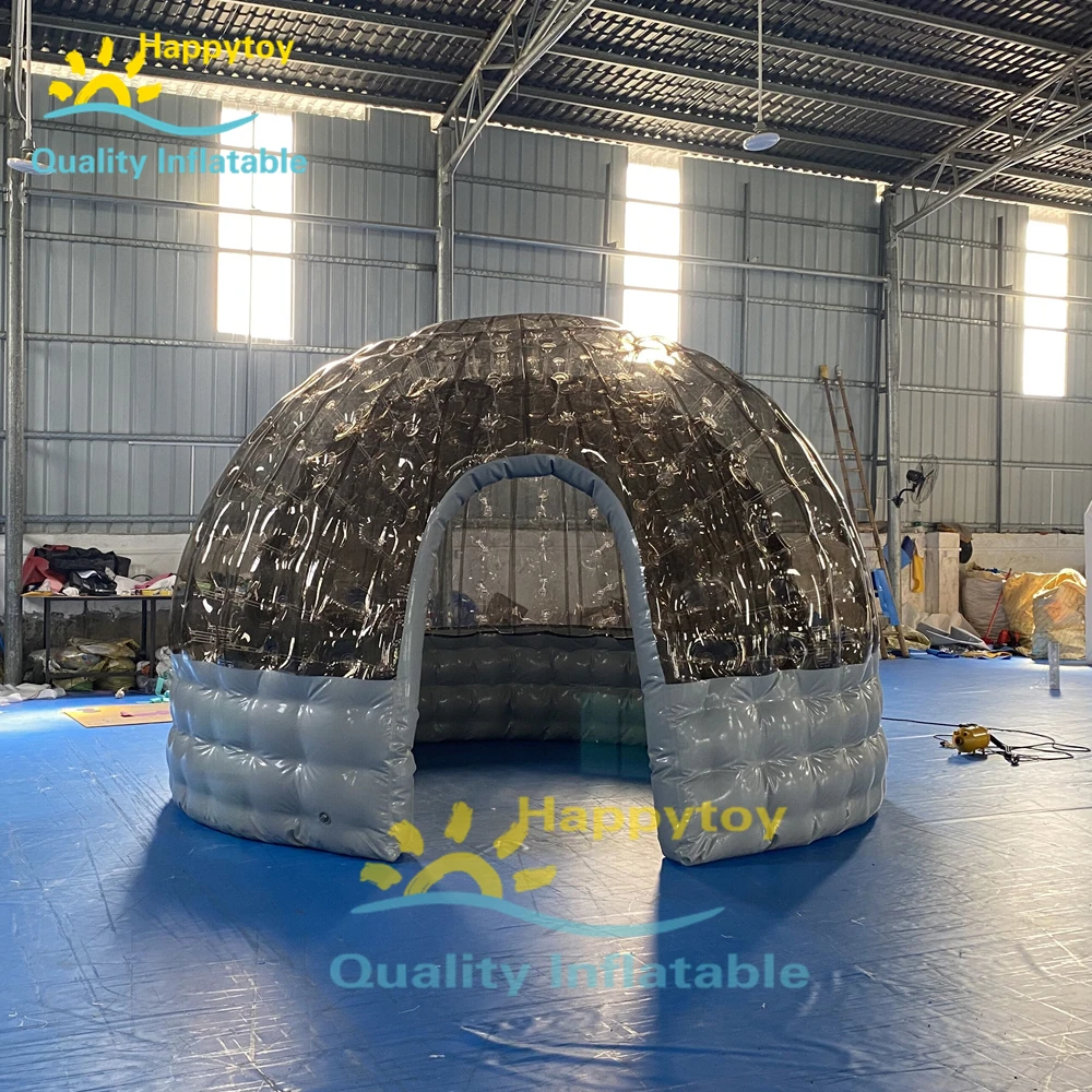 Air-Tight PVC Waterproof 3-5 Diameter Big Inflate Dome Tents Outdoor Transparent Inflatable Igloo