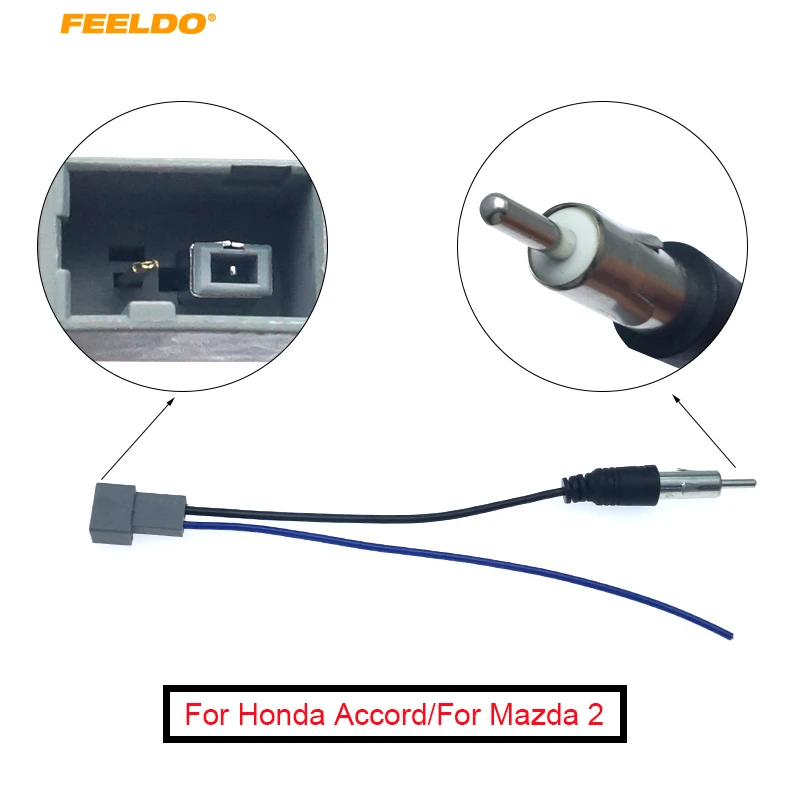 

FEELDO 10Pcs Car Audio Stereo Antenna Adapter For Mazda/Honda 2005-UP Female Radio Parts#1561