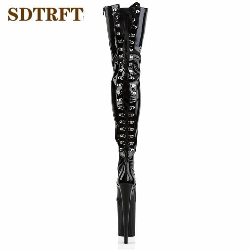 SDTRFT Fashion Show 23cm Thin Heels Over The Knee Boots Platform Unisex Botas Mujer Ladies Wedding Pumps Women's Party Shoes