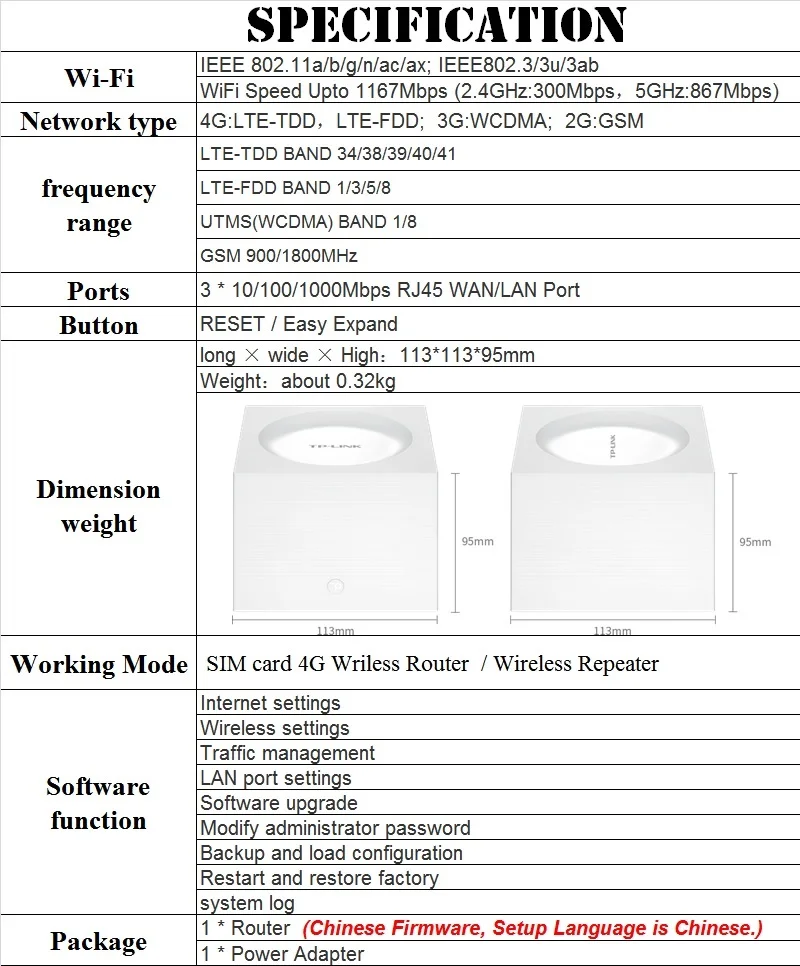 Imagem -05 - Roteador sem Fio da Malha do Roteador Wi-fi 802.11ac 2.4ghz 300m 5ghz 867m 1000m Porto de Wan Lan Rj45 do Roteador de Wifi do Entalhe 4g 3g 2g Netcom do Cartão do Sim Nano