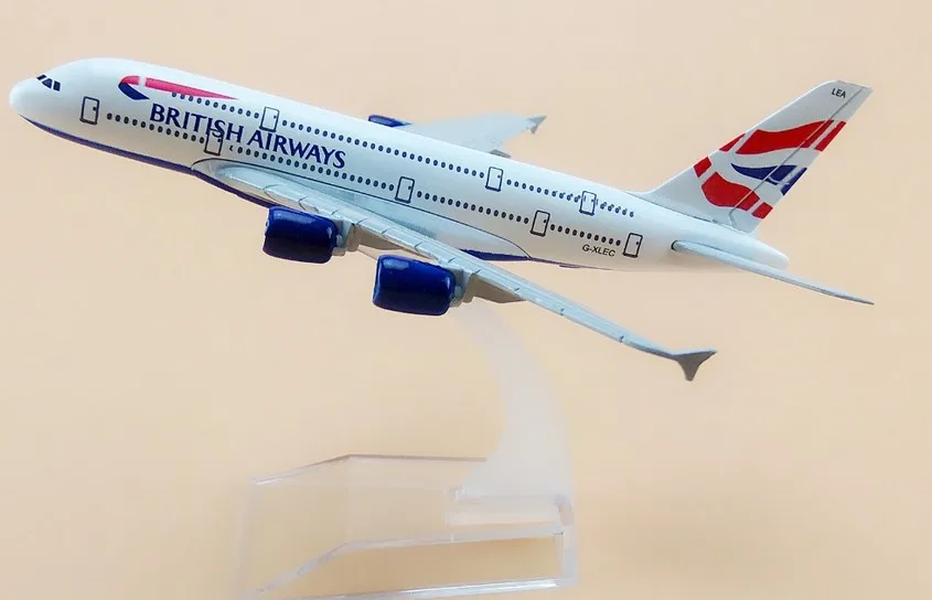 

plane model Boeing A380 British Airways aircraft A380 16cm Alloy simulation airplane model for kids toys Christmas gift