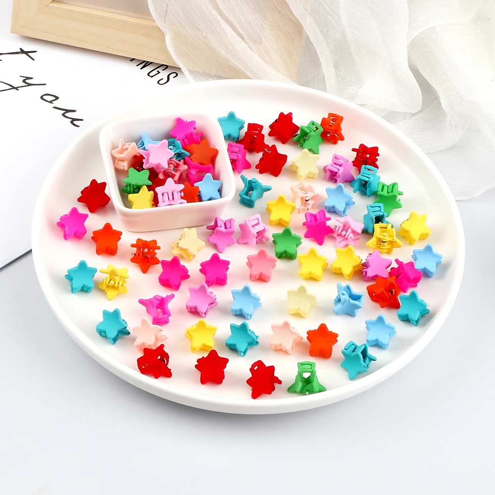 20/50/100PCS Colorful Flower Mini Hair Claws Kids Sweet Girls Children Cartoon Small Hairpins Headdress Hair Styling Accessories