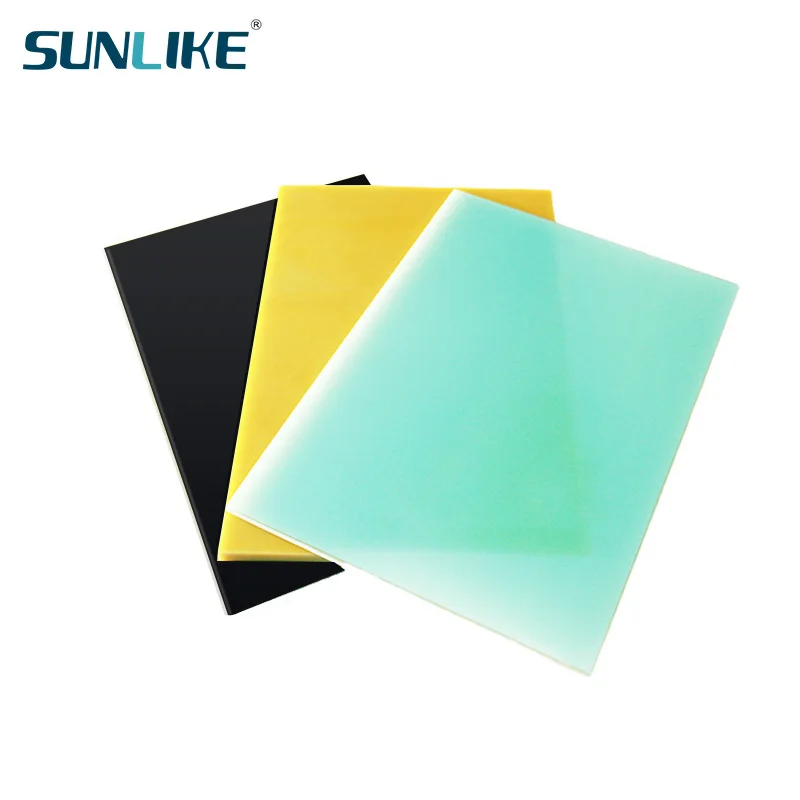 Black Yellow Green Glassfibre Template Board Sheet Epoxy Glass Fiber G10  For Diy Knife Handle Material 250x200mm