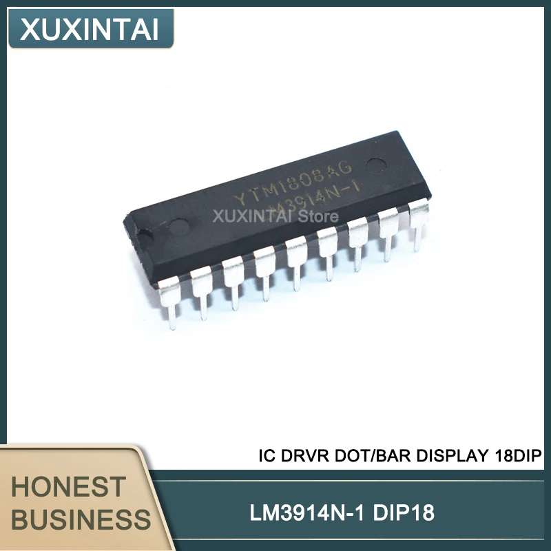 10Pcs/Lot  New Original  LM3914N-1 LM3914 IC DRVR DOT/BAR DISPLAY 18DIP