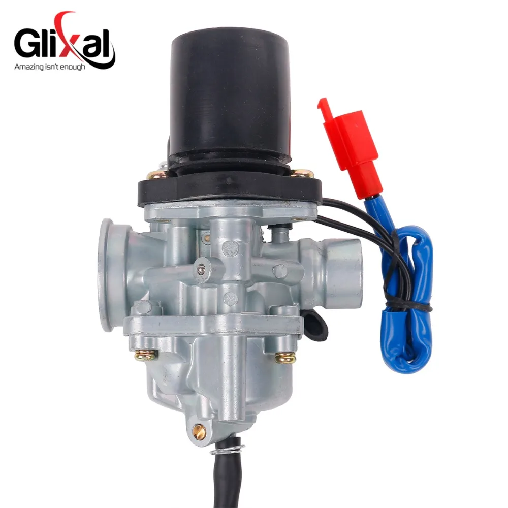 Glixal 1PE40QMB Jog 50cc 72cc 90cc 19mm Carburetor with Electric Choke for Minarelli 2 Stroke 1E40QMB Scooter Moped Carb PZ19J