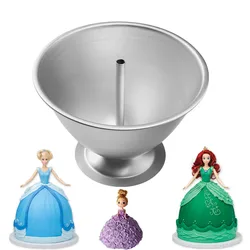 6/8inch 3D Princess Dress Doll Cake Fondant Baking Pan Tin Decoration Making Mould Mold Birthday Cake Mould Bakeware Tool