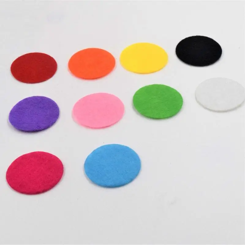 100Pcs/lot Multi-color Round Felt Fabric Pads Accessory Patches Circle Felt Pads Fabric Flower Accessories 25mm/30mm/35mm/40mm