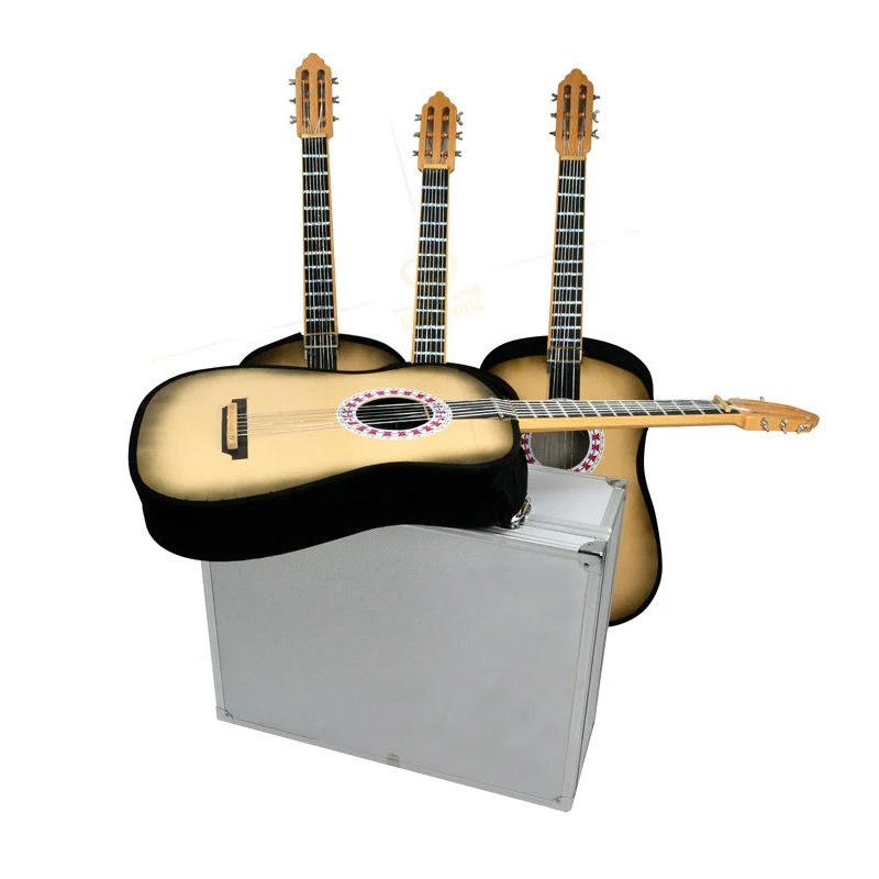 Appearing  Guitars 4pcs From The Case-Magic Tricks-Stage Props Illusion Art Product Sabini-Red Color