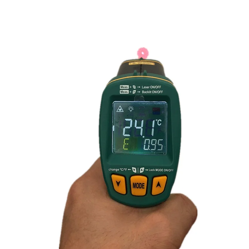 

MASTECH MS6531C D:S 12:1 Handheld Digital LCD IR Thermometer Laser Temperature Tester Pyrometer Range -40~800 Celsius